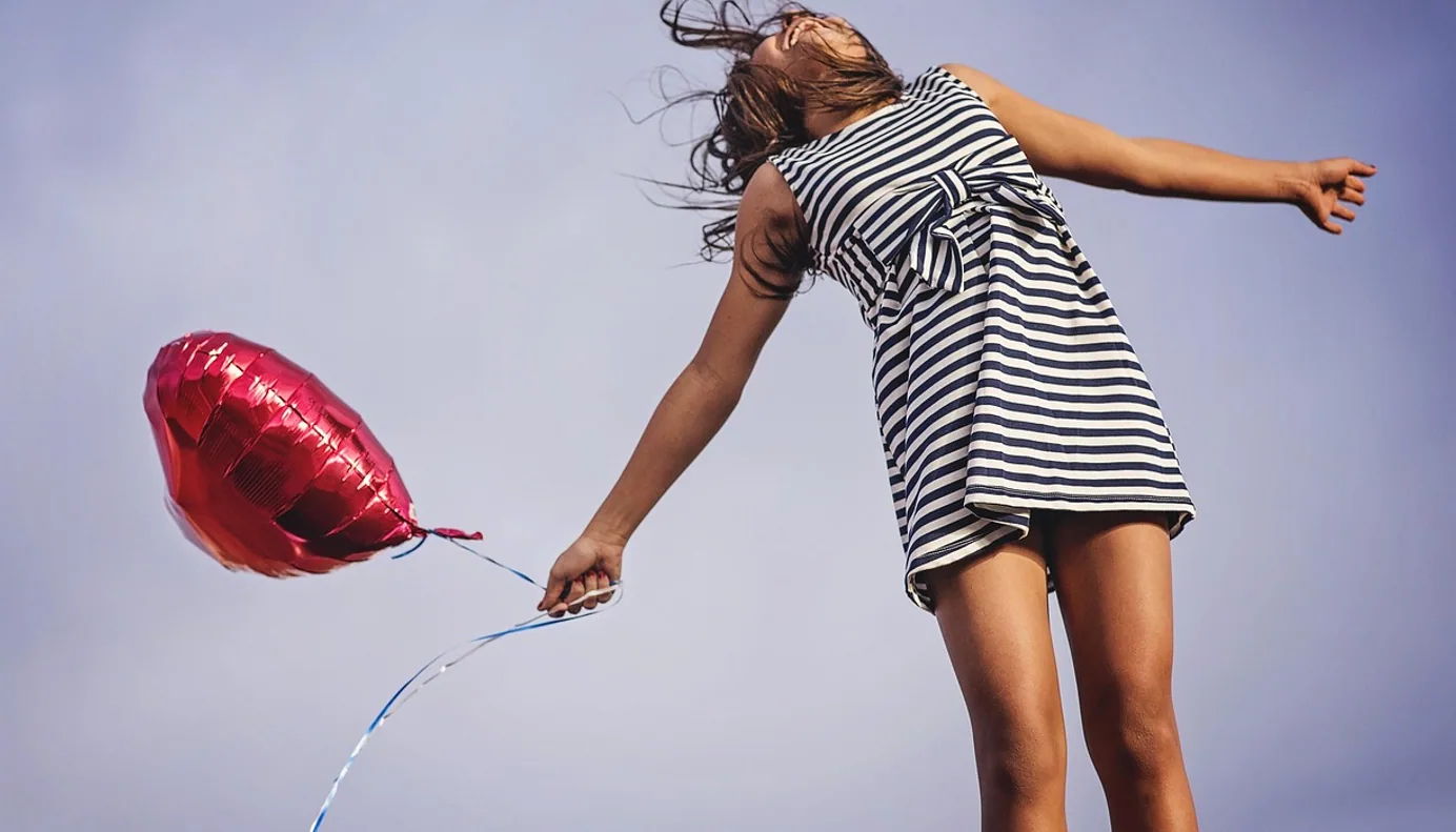 Joy, release and happy